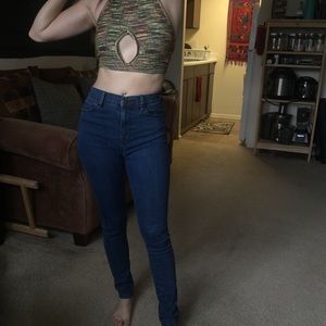 BDG High Rise Twig Ankle Dark Skinny Jeans